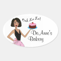 Labels for Baked Sweets Oval Stickers