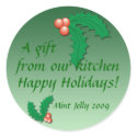 Labels for Homemade Holiday Jam, Jelly or Salsa stickers