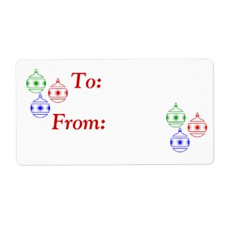 Labels - Holiday Ornament Gift Tag
