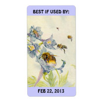 Labels Honey Bees Canning Baking BEST IF USED BY labels