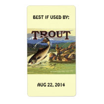 Labels Trout Fish Home Canning BEST IF USED BY labels