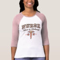 Labor and Delivery Nurse Pink Caduceus Raglan t-shirts by MedicalTeesGifts Labor and Delivery Nurse Pink Caduceus Raglan t-shirts