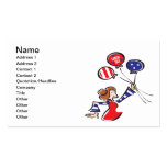Labor Day Balloon Lady Business Card Template