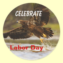 Labor Day, Celebrate, Eagle Splash Sticker stickers