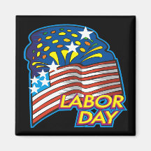 Labor Day Fridge Magnet