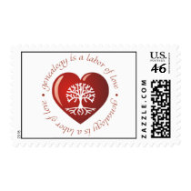 Labor of Love Heart Postage Stamp