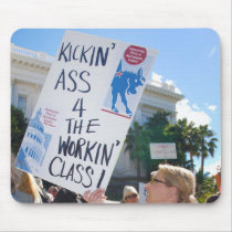 Labor Union Support Poster Mousepads