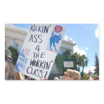 Labor Union Support Poster Rectangular Sticker