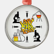 LABORATORY 4 SQUARE LOGO CHRISTMAS TREE ORNAMENTS
