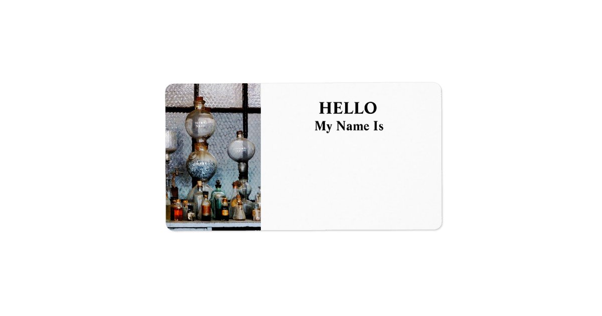 Laboratory Glassware Label Zazzle