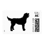 Labradoodle Dog (in black) Stamp