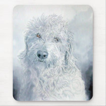 Labradoodle Ginger Mousepad by mozache Labradoodle Ginger Mousepad