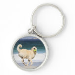 Labradoodle Happy Day on the Beach Key Chain
