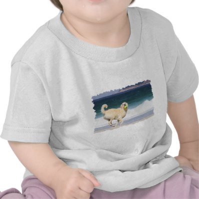 Labradoodle - Happy Day on the Beach Tee Shirts
