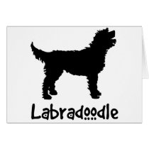 Labradoodle w/ Cool Text Greeting Cards