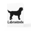Labradoodle w/ Cool Text (in black) cards by dogsandhorses Labradoodle w/ Cool Text (in black) cards