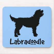 Labradoodle w/ Cool Text (in black) Mouse Mat