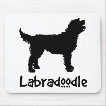 Labradoodle w/ Cool Text Mouse Pads