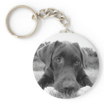 Labrador B&W Keychain