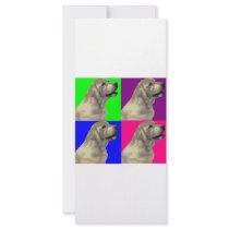 Labrador Bright Color Collage Custom Rack Card