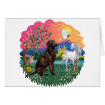 Labrador (Chocolate) Greeting Card