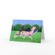Labrador Dad (Multiple Labradors) Greeting Cards