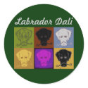 Labrador Dali 3 inch sticker
