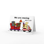 Labrador Dogs Cartoon Moving Annoucement Greeting Cards