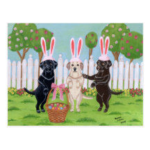 Labrador Easter Bunnies!! Post Cards