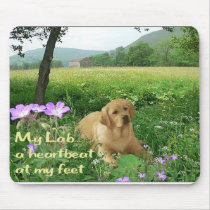 Labrador Heartbeat Mousepad by normagolden Labrador Heartbeat Mousepad