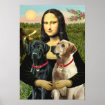 Labrador pair (B+Y) - Mona Lisa Posters