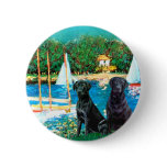 Labrador Pair - Sailboats Pins