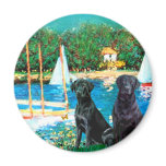 Labrador Pair - Sailboats Magnets