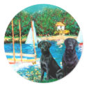 Labrador Pair - Sailboats stickers