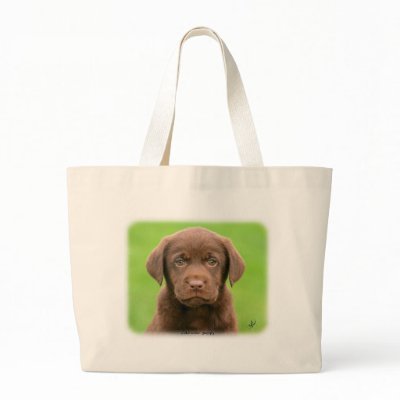 Labrador puppy 9Y267D-063 Canvas Bags by TraffordPhotos