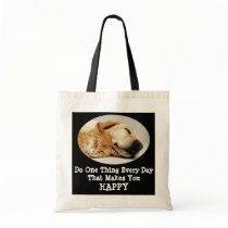 Labrador Retriever and Cat Tote Bag
