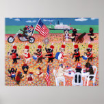 Labrador Retriever Art Print 4th of July
