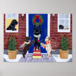 Labrador Retriever Art Print Christmas