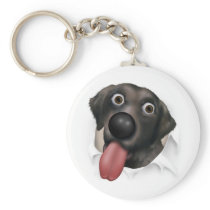 Labrador Retriever (Black) Busting Out Key Chains