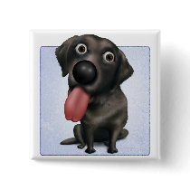 Labrador Retriever (Black) Pinback Buttons