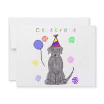 Labrador Retriever Black Celebrate Personalized Invites
