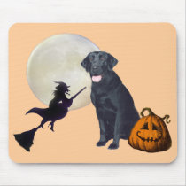 Labrador Retriever Black Halloween Mousepad