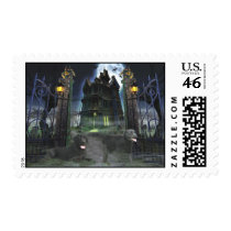 Labrador Retriever Black Halloween Postage Stamp
