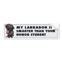Labrador Retriever (Black) Honor Bumper Sticker