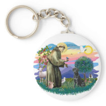 Labrador Retriever (black) Key Chains