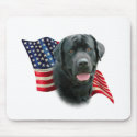 Labrador Retriever (blk) Flag mousepads