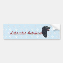 Labrador Retriever ~ Blue w/ White Diamonds Bumper Stickers
