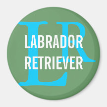 Labrador Retriever Breed Monogram Design Refrigerator Magnets