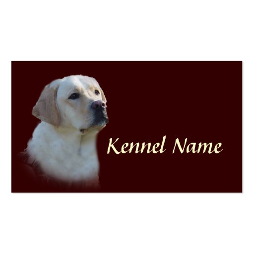 Labrador Retriever Breeder Business Card (front side)
