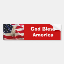 Labrador Retriever Bumper Sticker America